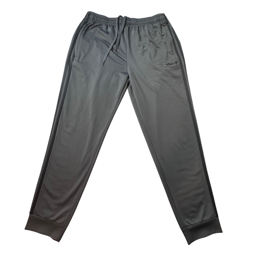 Adidas Joggers Mens XL Gray EB3985 3-Stripe‎ Elastic Waist Tapered Track Pants